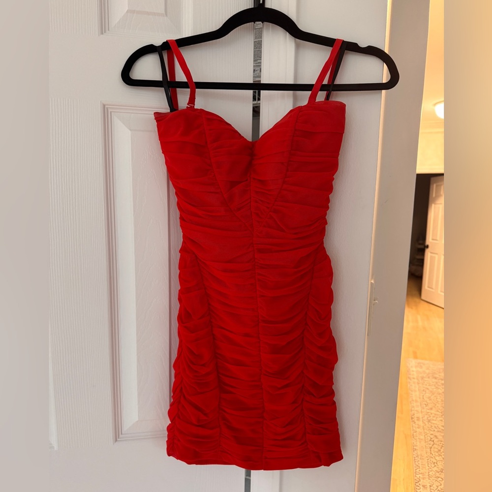 Bebe Strapless Sweetheart Mini Dress